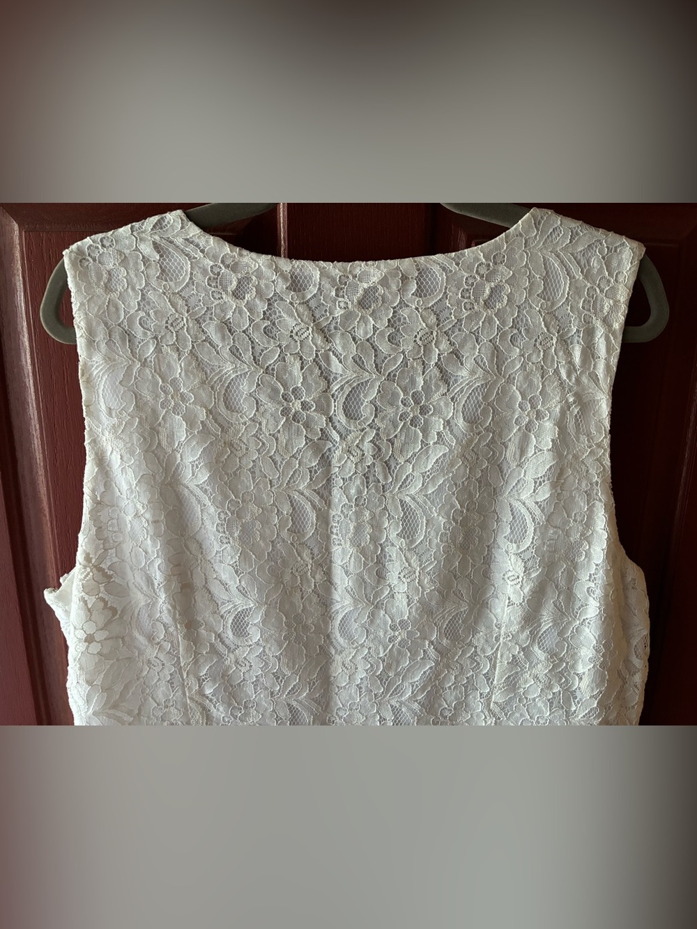 Spenser Jeremy Woman White Lace Sheath Dress 18W Sleeveless V-Neck NWT - Picture 6 of 8